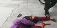 Girl in a hoodie suffers accident aftermath