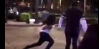 Girl catches kicks in the face