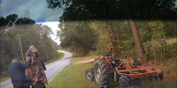 Full video of tractor redneck gets tasered