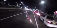 POV: High speed crash on night highway