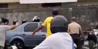 Cop gets run over by aggressive driver