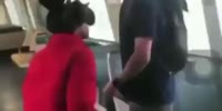 Loud bitch gets punched