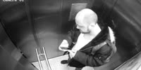 Scumbag spits on elevator buttons
