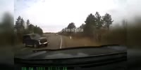 Hard car wreck on the highway