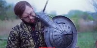 Curious barbarian gets a knife in the face
