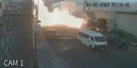 Sudden fire explosion