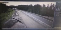 truck crushes several cars