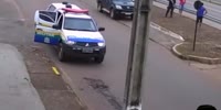 Close call: Policeman saves driver