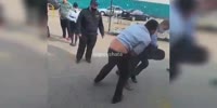 Migrant fights with police in Moscow area