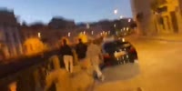 Drunk bully jumps into river after picking on wrong guys