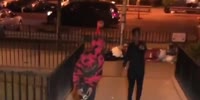 Scumbag Knocks Girl Out with a Skateboard