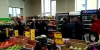 Moscow grocery security guard suspected the visitor of theft and attacked him with his fists