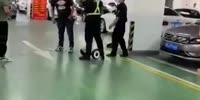 Chinese Security guard gets beat down