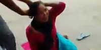 Woman Dragged by Hair After She Came To Police to Snitch on Her Husband