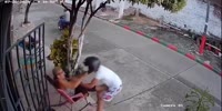 Colombian Granny Attacks Robber With His Own Helmet