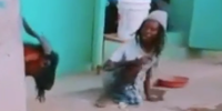 Only in Haiti:One Legged Man Loses Fight With A Goat