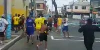 Soccer Fans Fight in Ecuador