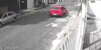 Elderly woman dragged by car
