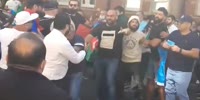 Azerbaijani and Armenians clash at a protest in London