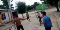 Crazy Fight in Columbian Barrio Over Bottle of Rum