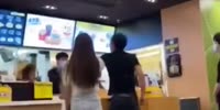 Dude Attacks Employee to Impress His Bitch