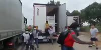 Slovenian Trucker Finds African Migrants & Beats Em