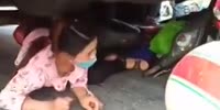 Two Scared Women Got Stuck