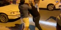 Dude Gets Some Good Punches in The Face But Keeps on Fighting