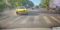 Yellow Benz Destroys Rider in China