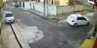 Burglar hit by car