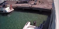 Boat Explodes Sending Chick Flying
