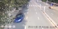 Dude Crossing Street Sent into Orbit