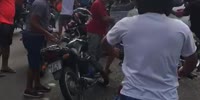 Motorcycle Helmet Clubbing After Failed Theft
