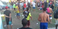 Fight of Soccer Fans in Brazil