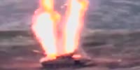 Azerbajanian Tank Crew Burn Alive After ATGM Hit