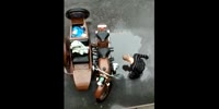 Intoxicated Dude Sets Antique Bike On Fire