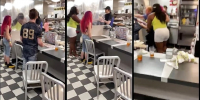 Waffle House Tits popping out