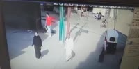 Oblivious Man Hit by Train