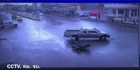 Pick Up Truck Leaves Biker Lifeless In Thailand