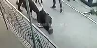 Russian Security Guard Beaten Up By Drunk Scums While His Co Worker Watches
