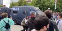 Oslo ANTIFA Attack Police Vehicle