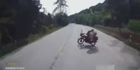 Biker Knocked Out Cold