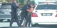 Resisting Cops Black Suspect Gets Kicked In Balls