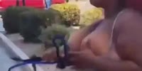Black Girl Flashes Massive Titty During Fight
