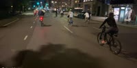 SUV Rams Cycling Antifa In Manhattan