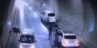 Pushed Under Van In Chinese Tunnel