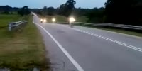 Biker Meets Car Head On (Short)