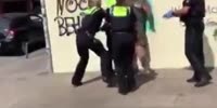 Migrant Resists German Polizei