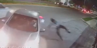 Security Guard Gets Slammed By Taxi In Mexico
