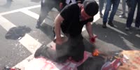 Sick Fucks Antifa Eat Heart Of Trump In Satanic Ritual